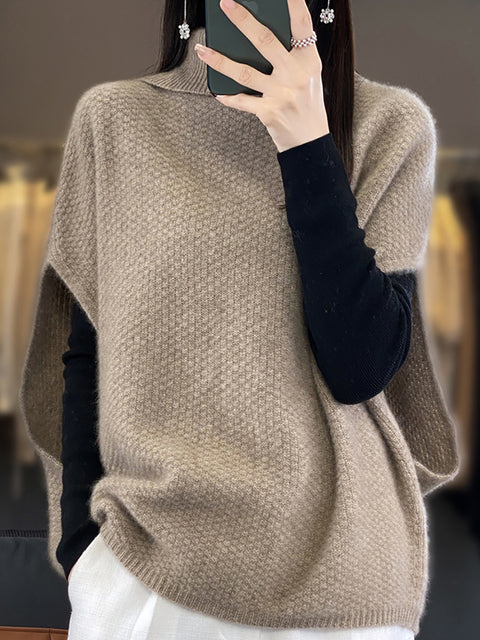 Damen Herbst Lässiger Streifen O-Ausschnitt Wollstrickpullover