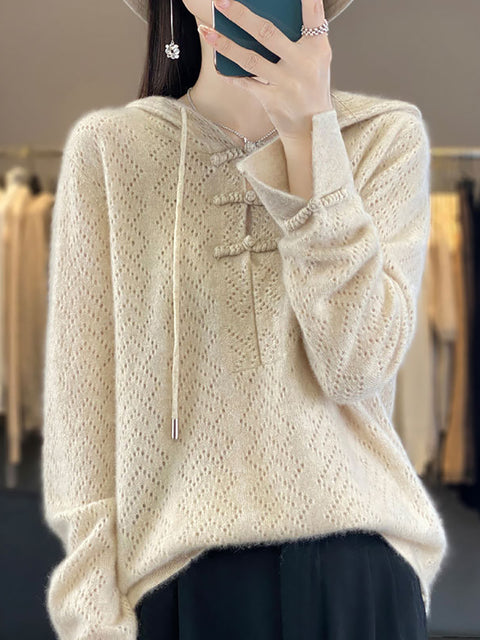 Damen Herbst Lässiger Streifen O-Ausschnitt Wollstrickpullover