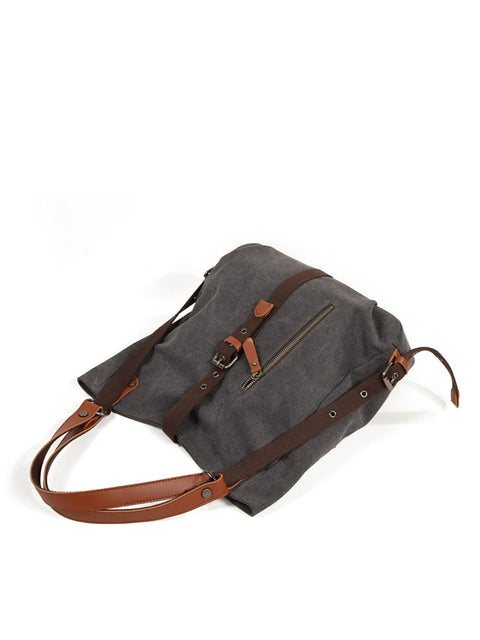 Damen Casual Canvas Umhängetasche Rucksack