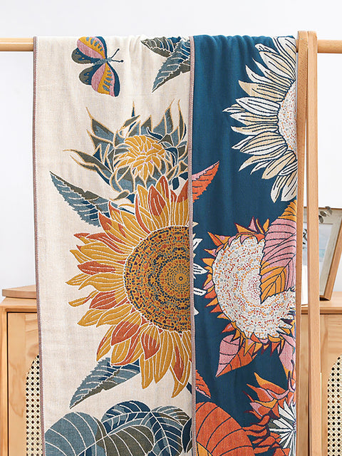 Badetuch aus 100 % Sonnenblumen-Jacquard-Baumwolle