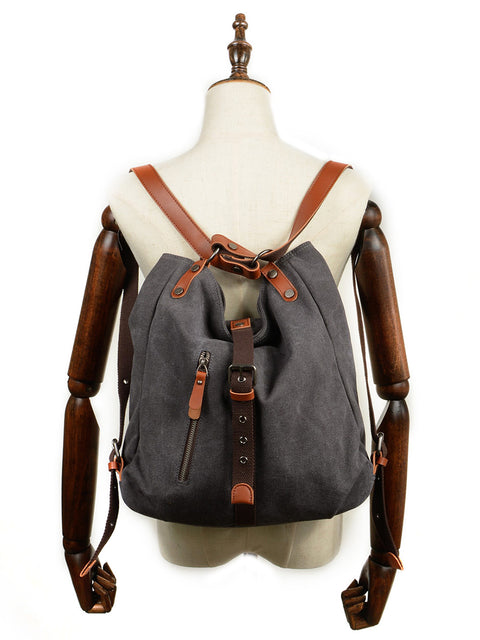 Damen Casual Canvas Umhängetasche Rucksack