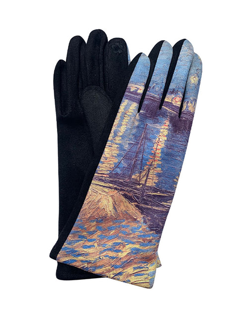 Warme Outdoor-Handschuhe mit modischem Aufdruck für Damen