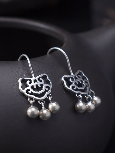 Ethnic Sliver Longevity Lock Earrings