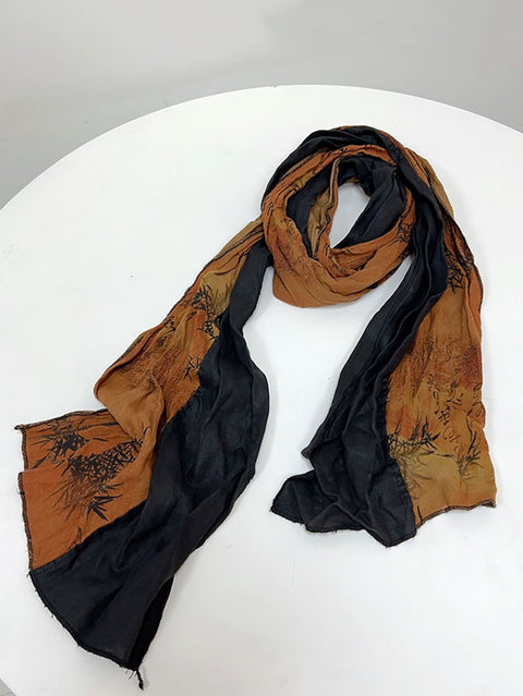 Ethnischer Blumen-Batik-Herbstschal für Damen