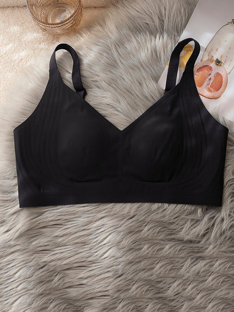 Women Summer Casual With Bra Pad Pure Color Bar