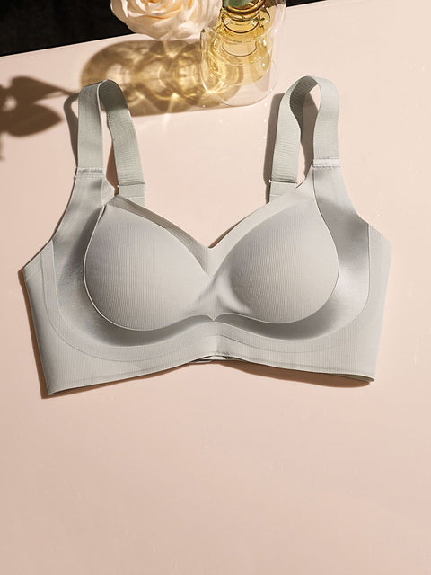 Damen Frühling Lässiger Push-Up-BH in reiner Farbe