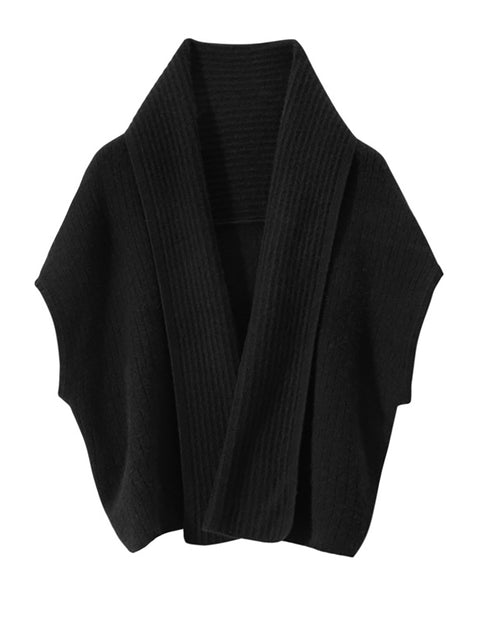 Damen-Cardigan mit festem, lässigem Kaschmir-Strickschal