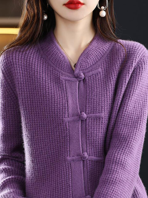 Lässiger Winterpullover aus Wolle mit festem Strick für Damen