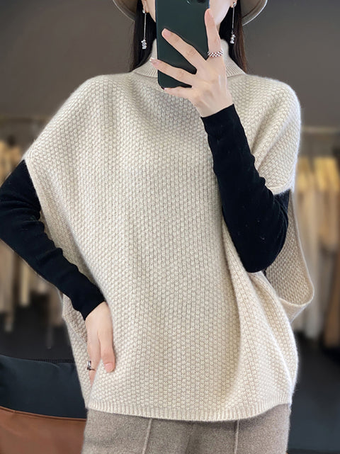 Damen Herbst Lässiger Streifen O-Ausschnitt Wollstrickpullover