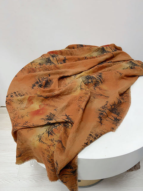 Ethnischer Blumen-Batik-Herbstschal für Damen