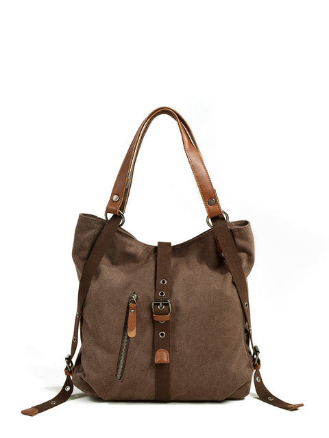 Damen Casual Canvas Umhängetasche Rucksack