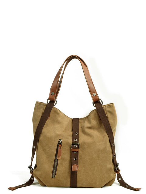 Damen Casual Canvas Umhängetasche Rucksack