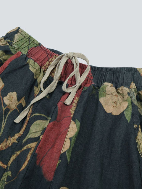 Damen Bloomers mit gespleißten Leinen-Blüten