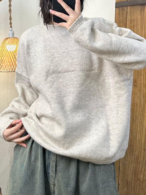 Lässiges Herbst-Sweatshirt aus Baumwolle mit Farbblock-Streifen und O-Ausschnitt für Damen