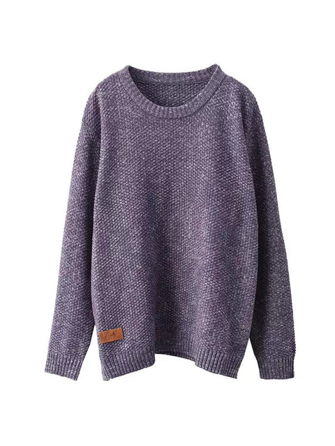 Lässiges Herbst-Sweatshirt aus Baumwolle mit Farbblock-Streifen und O-Ausschnitt für Damen