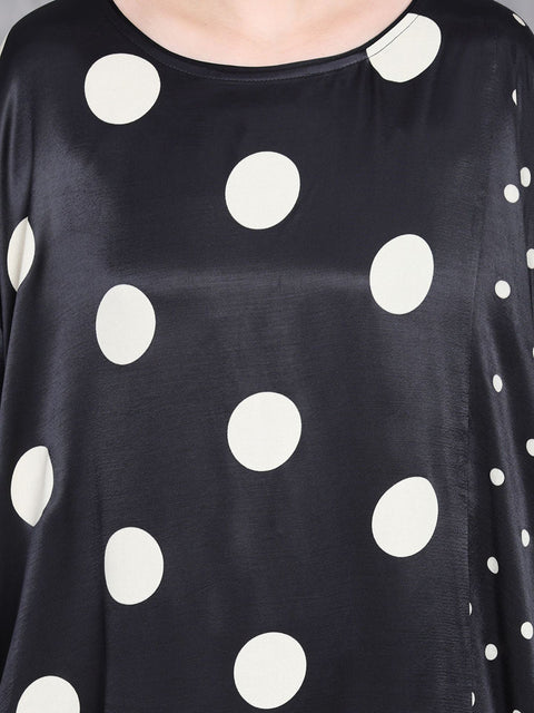 Damen Frühling Vintage Dot Gespleißt Lose Kleid