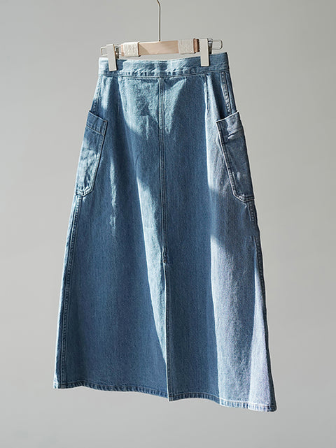 Lässiger A-förmiger Denim-Rock für Damen im Frühling