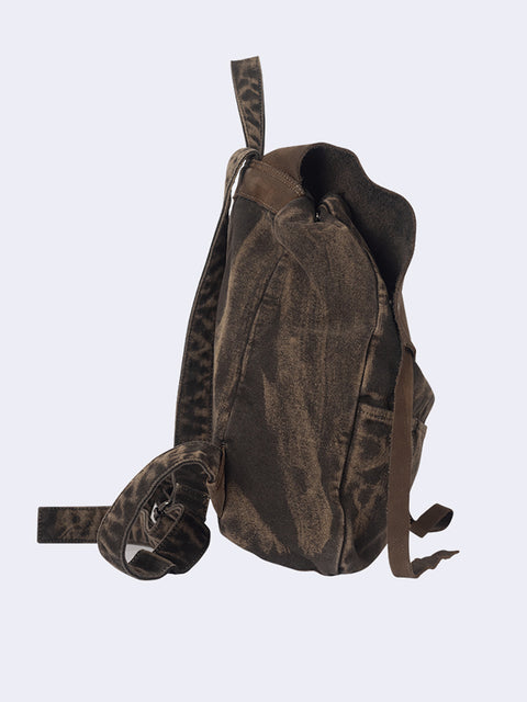 Vintage Leder Canvas Großraum-Rucksack