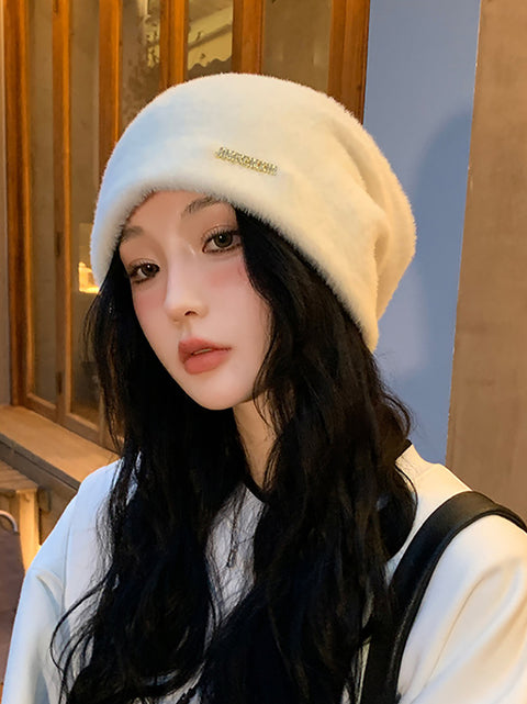 Women Winter Warm Plush Knit Soft Hat