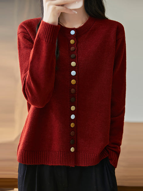 Damen Herbst Lässiger Streifen O-Ausschnitt Wollstrickpullover