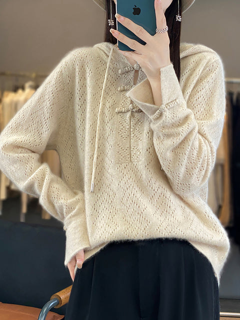 Damen Herbst Lässiger Streifen O-Ausschnitt Wollstrickpullover