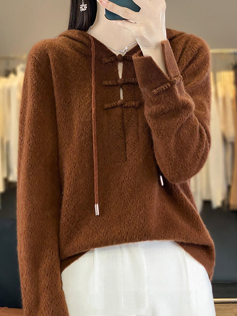 Damen Herbst Lässiger Streifen O-Ausschnitt Wollstrickpullover