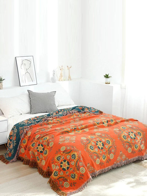 Cotton Queen Bedcover Sofa Blanket