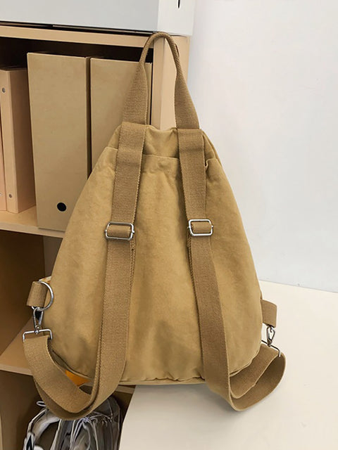 Damen Sommer Casual Solid Canvas Großraum Rucksack