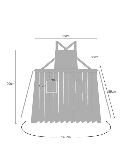 Lässiges, einfarbiges Sommerkleid aus Baumwolle mit Schürze für Damen