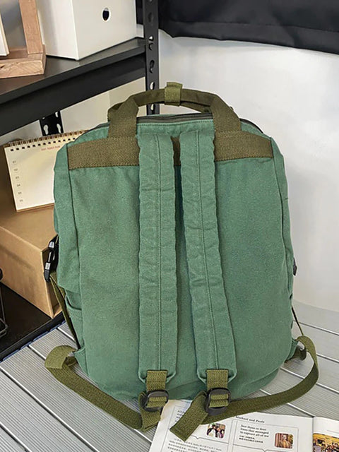 Lässiger, robuster Canvas-Rucksack mit Reißverschluss