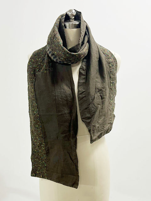 Autumn Women Retro Fashion Stitching Scarf