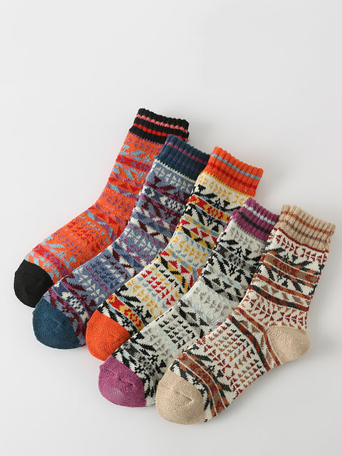 5 Paar dicke Wintersocken für Damen