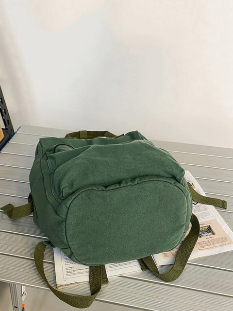 Lässiger, robuster Canvas-Rucksack mit Reißverschluss