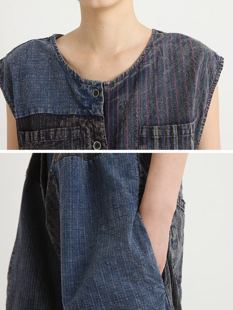 Denim Vintage Sommer Patchwork Overall Overall