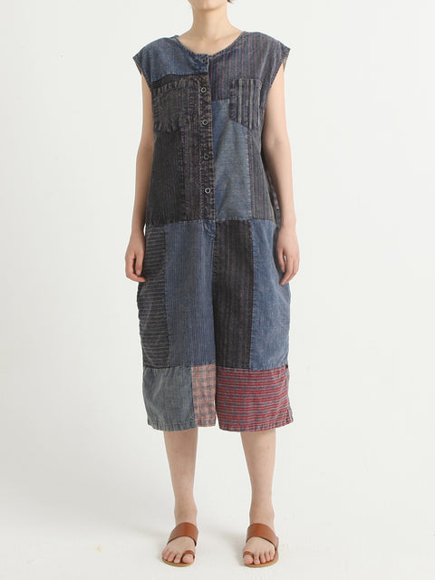 Denim Vintage Sommer Patchwork Overall Overall