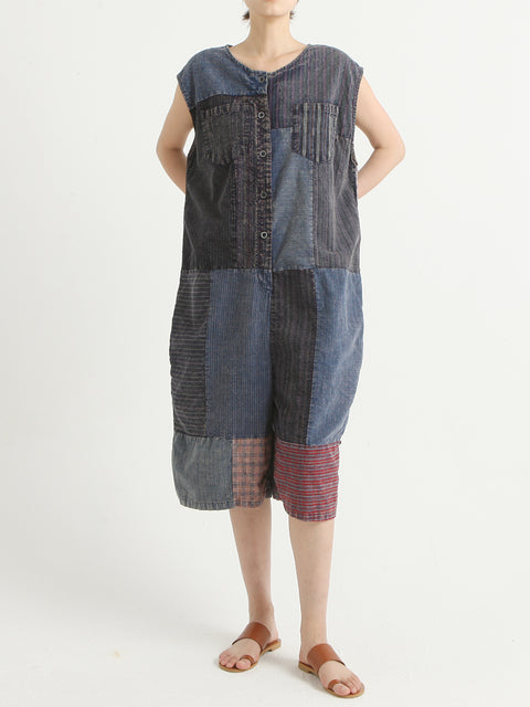 Denim Vintage Sommer Patchwork Overall Overall