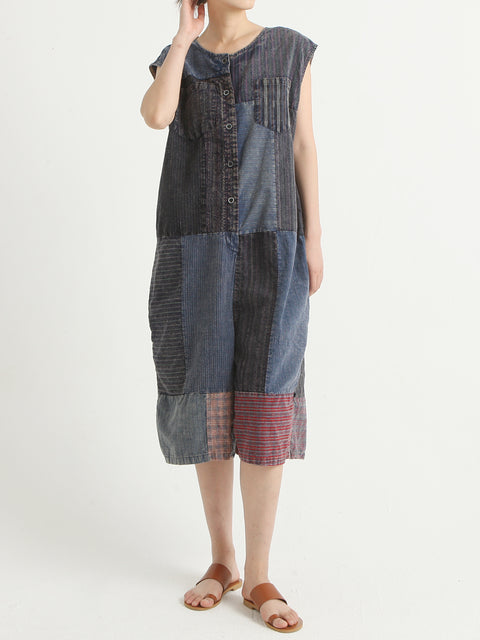 Denim Vintage Sommer Patchwork Overall Overall