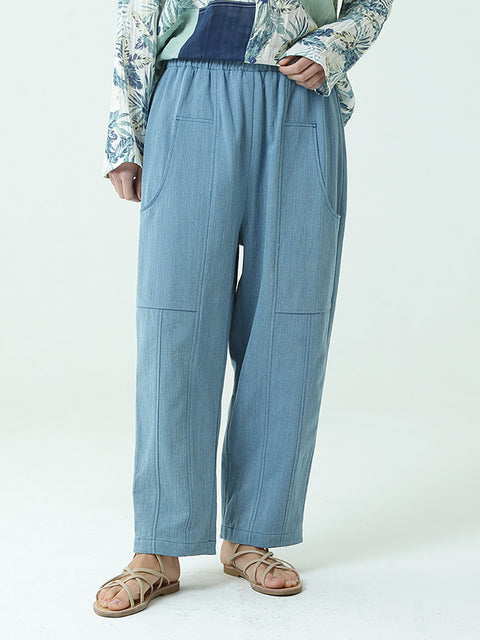 Plus Size Elastic Waist Women Casual Spring Loose Pants