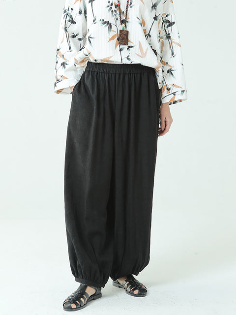 Plus Size Women Spring  Loose Lantern Pants