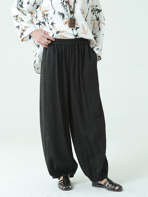 Plus Size Women Spring  Loose Lantern Pants